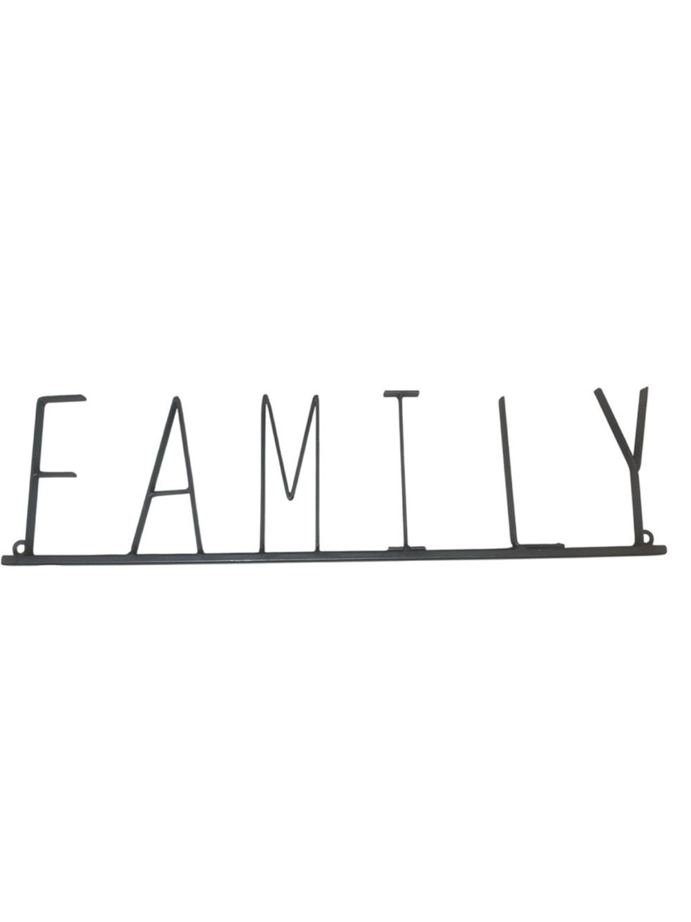 Modern Black Metal FAMILY Wall Sign | Minimalist Farmhouse Home Décor - Picture 1 of 7